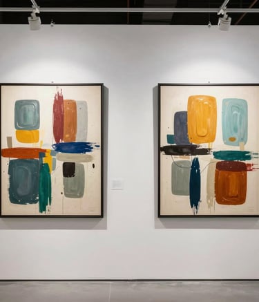 A dynamic installation piece blending traditional African motifs with modern materials.