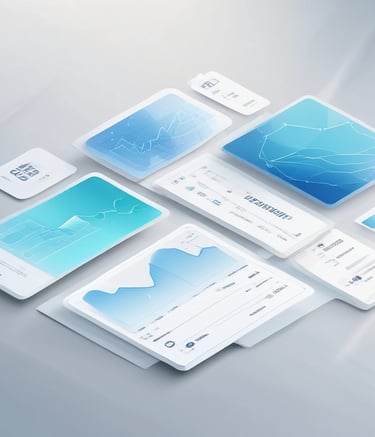 A dashboard displaying analytics and performance metrics on a desktop screen.