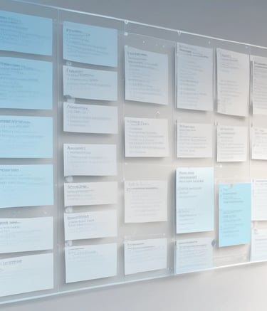 A group brainstorming session with sketches and notes on a whiteboard.