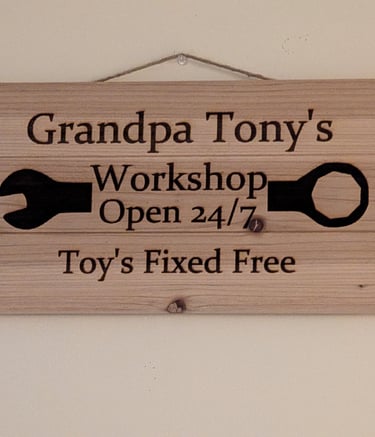 Custom etched sign.