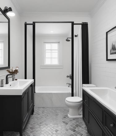 Close-up of a modern kitchen remodel with sleek cabinetry and marble countertops