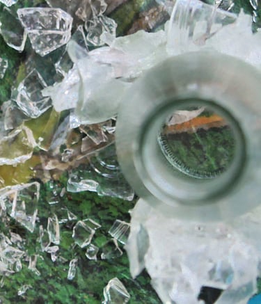 Repurposed materials sculpture - recycling to create art