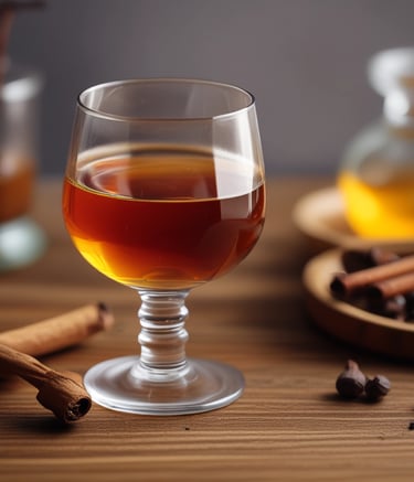 A glass filled with liquid being poured into it