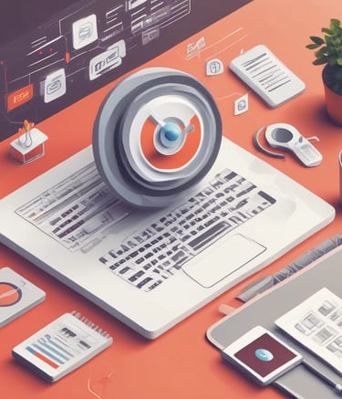 Close-up of a digital dashboard showing marketing analytics.