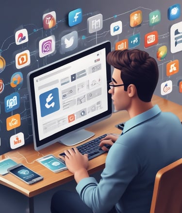 Researchers analyzing customer behavior data on multiple screens.