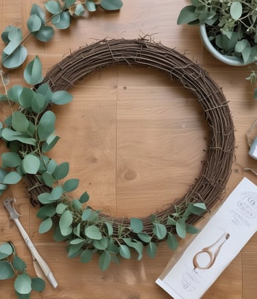 A rustic wooden table adorned with wildflowers in a mason jar, bathed in soft natural light