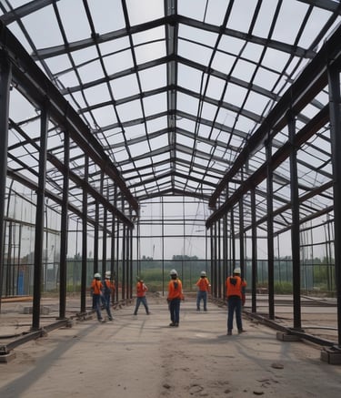 Side view of a sleek prefab house with large panoramic windows.