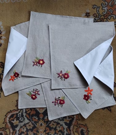 haftowane serwetki
