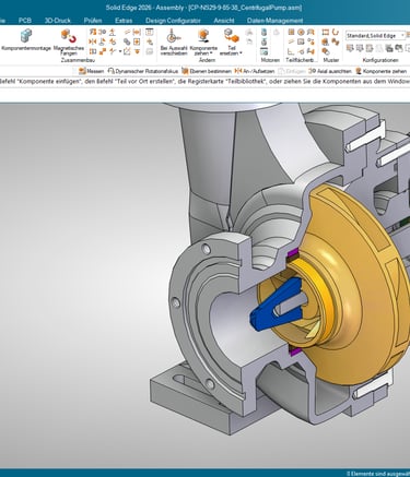 3D CAD Design Centrifugal Pump 