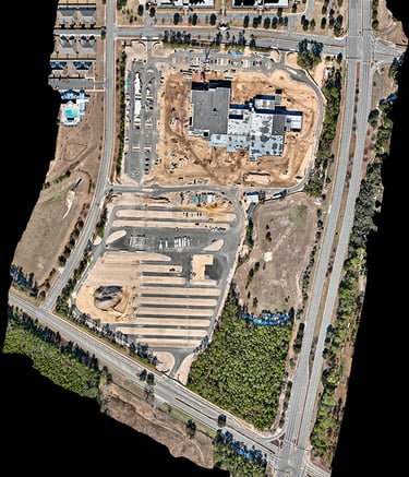 photogrammetry map of a large construction site
