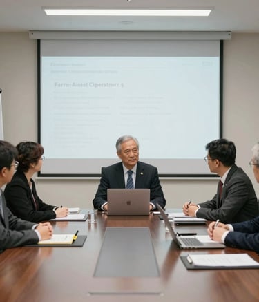 Team meeting discussing risk management strategies