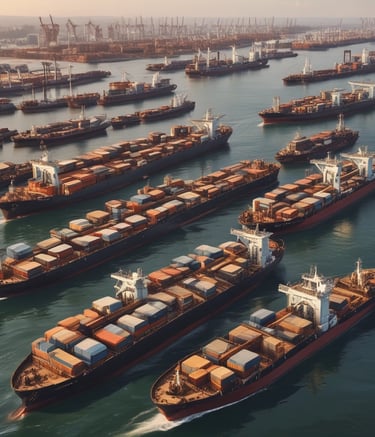 Close-up of refined oil products in industrial containers ready for shipment.