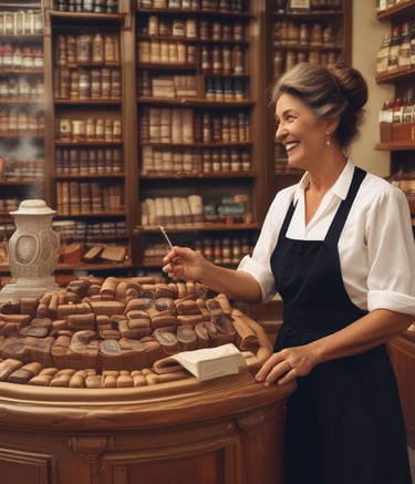 Tourists enjoying a guided walking tour in Greece, using their phones to scan QR codes.