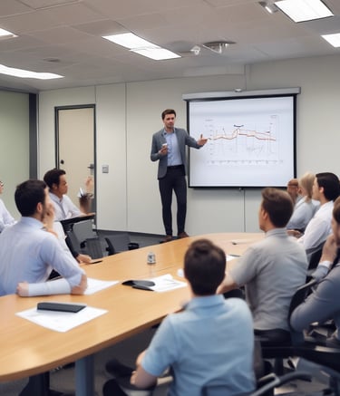 a man riding a skateboard down a street next to tall buildings