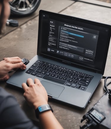 A shiny car after a full service, parked in front of the Autocare Pro workshop.