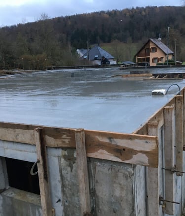 béton avec coffrage