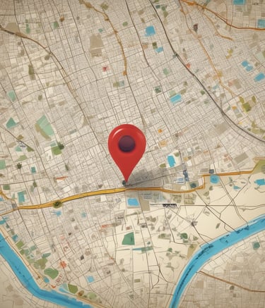 Close-up of topographic instruments measuring land contours.