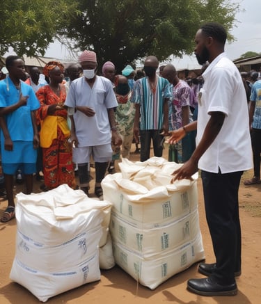 A peaceful mosque surrounded by greenery under a blue sky.