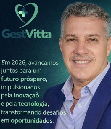 GestVitta banner, featuring a smiling man after SEO services on his website.