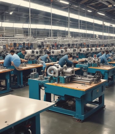 Office workspace with accounting documents and calculator on desk.