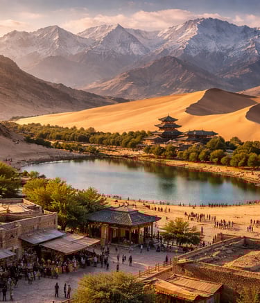 Vast deserts, grasslands, snow mountains, and Silk Road heritage. Best for long-distance exploration and adventure seekers.