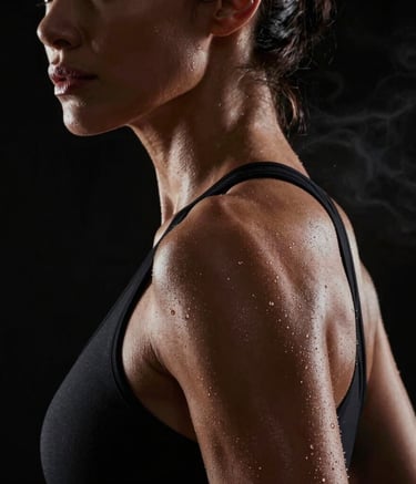 Six friends jumping joyfully on a grassy hill.