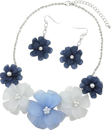 Bridesmaid Jewelry Blue Set. Budget Accessories for Wedding