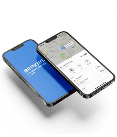 a smartphone phone with a map of the location of a location