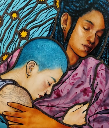 Vitrail, portrait, dessin, couleur, visage, texture, motif, décoration, verre, art, artisanat , fleur