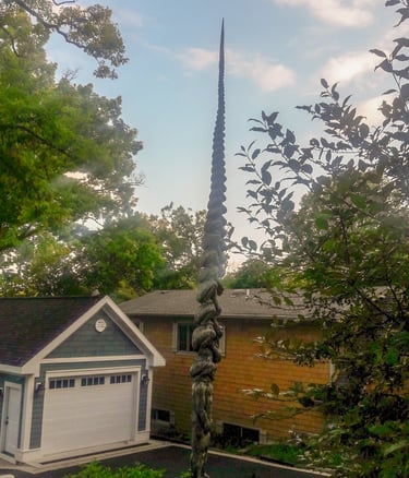 oak wilt recycle sculpture