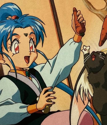 Tenchi Muyo! Sasami and Ryo-Ohki Sharin' Carrots