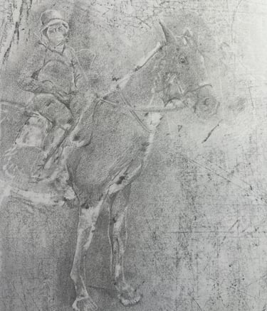 Dumfries house - morning ride out - imprint drawing