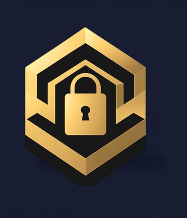 Gold color Plexus Storage Logo in Dark blue background color