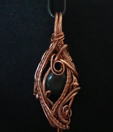 Dark Green Moss Agate Pendant