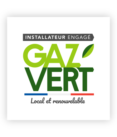 Logo installateur engagé pour le gaz vert