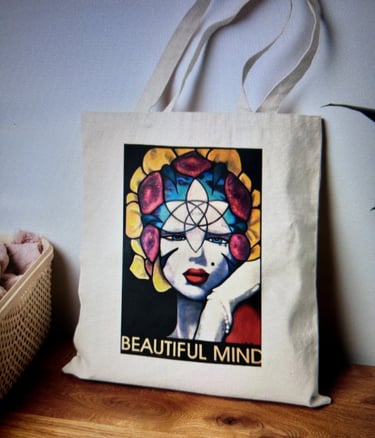 Marylin Monroe Beautiful Mind Tote Bag 