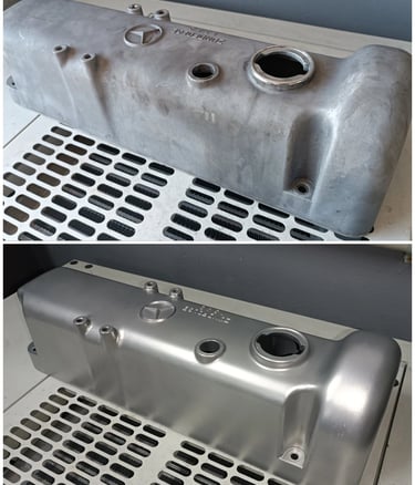 efekt czyszczenia i wygładzania aluminium