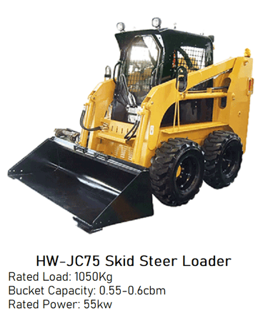 Brand New HW-JC75 Skid Steer Loader - Rated Load: 1050Kg image