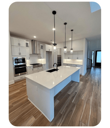 Modern kitchen in Denver cleaned by SparkEaseCleaning before move-in