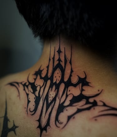 black work tattoo noir tattoo