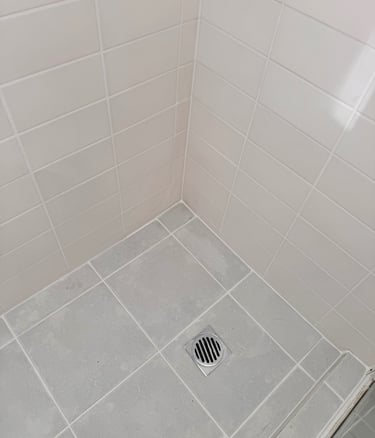 re-grouted shower