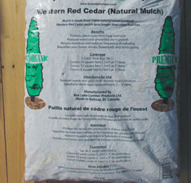Western Red Cedar Mulch Bags
