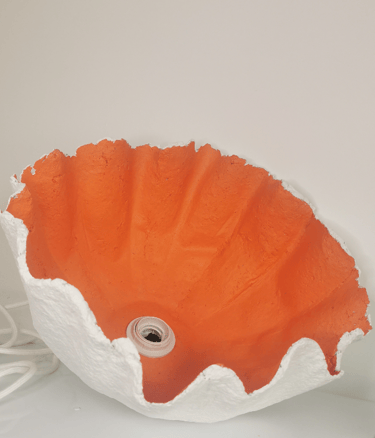 luminaire fait main en papier mâché
