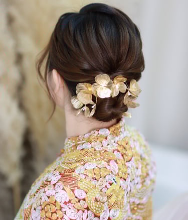 新娘裙褂線條感髮型