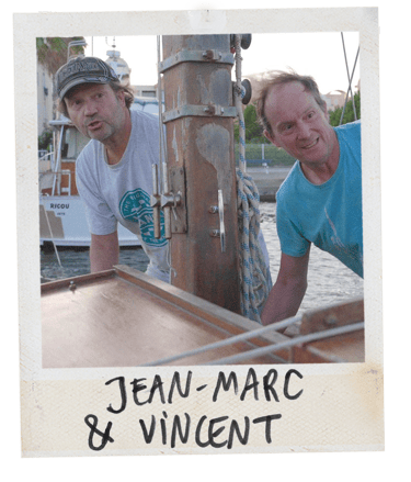 Polaroïd frères qui font de la voile
