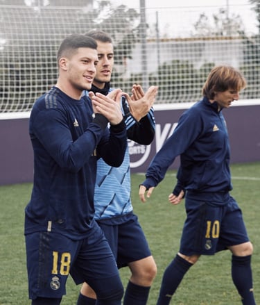 Football Freestylers and Real Madrid Filming a New Commercial