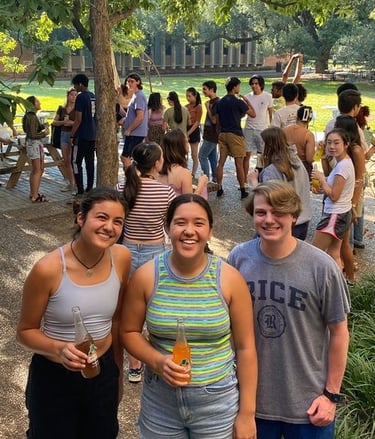 Lovetteers enjoying refreshments at Fun Friday
