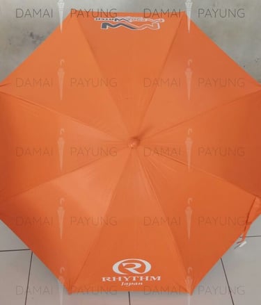 Payung promosi polos golf orange silver mega watch