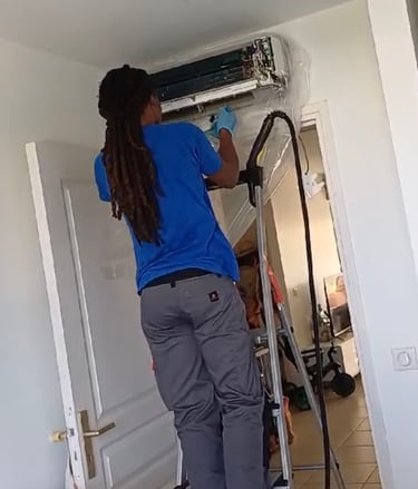 intervention en nettoyage de climatiseur