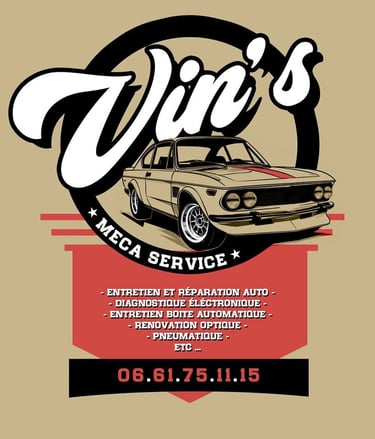 Logo du garage Vin’s Méca Service partenaire de Pit Stop Performance à Saint-Paul-lès-Durance